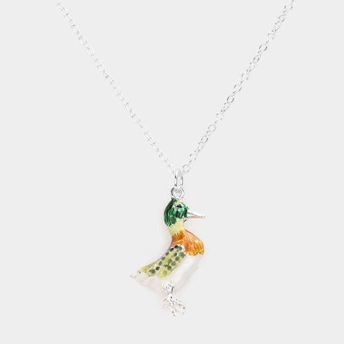 3D Mallard Duck Pendant Necklace - Jewelry Store by Erik Rayo