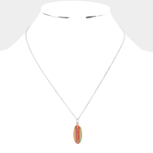 3D Hot Dog Pendant Necklace - Jewelry Store by Erik Rayo