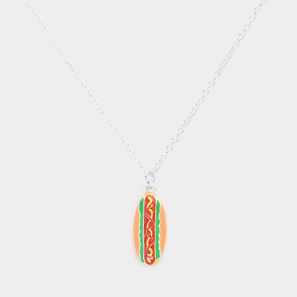 3D Hot Dog Pendant Necklace - Jewelry Store by Erik Rayo