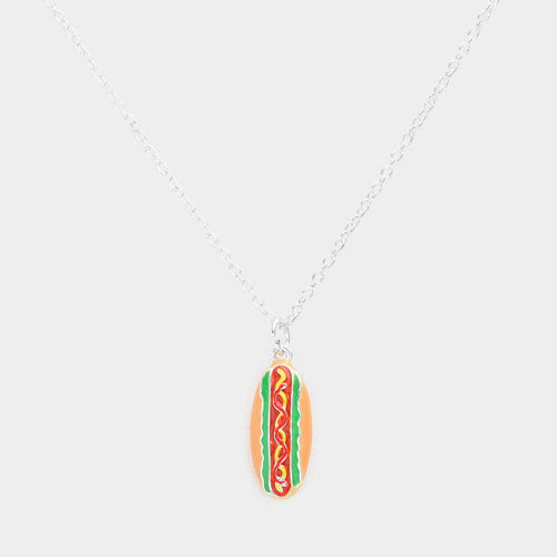 3D Hot Dog Pendant Necklace - Jewelry Store by Erik Rayo