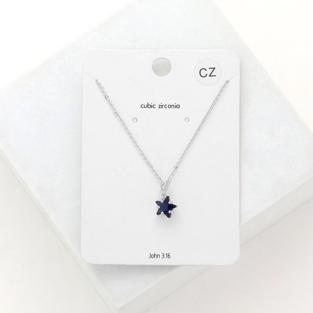 CZ Star Pendant Necklace - Jewelry Store by Erik Rayo
