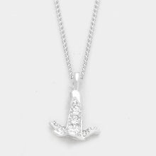 Load image into Gallery viewer, Rhinestone pave pendant necklace
