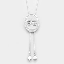 Load image into Gallery viewer, Metal mask adjustable pendant necklace
