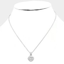 Load image into Gallery viewer, Clear Crystal embellished pendant necklace
