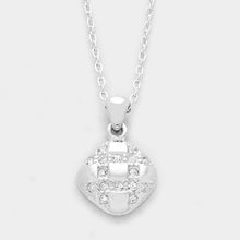 Load image into Gallery viewer, Clear Crystal embellished pendant necklace
