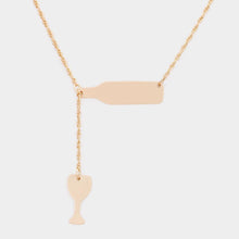 Load image into Gallery viewer, Gold Wine Pendant Drop Pendant Necklace
