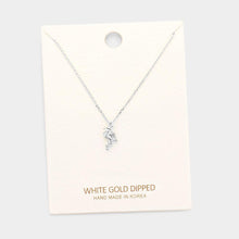 Load image into Gallery viewer, Gold White Gold Dipped Flamingo Pendant Necklace
