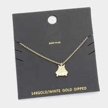 Load image into Gallery viewer, Gold Gold Dipped Metal Jingle Bell Pendant Necklace
