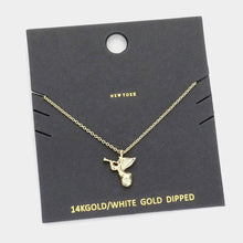 Load image into Gallery viewer, Gold Gold Dipped Metal Angel Pendant Necklace
