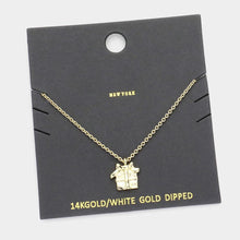 Load image into Gallery viewer, Gold Gold Dipped Metal Christmas Gift Pendant Necklace
