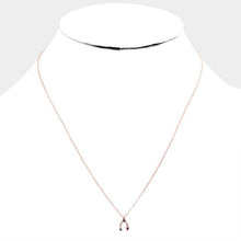 Load image into Gallery viewer, Rose Gold Gold Dipped Wishbone Pendant Necklace
