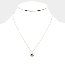 Load image into Gallery viewer, Rose Gold Gold Dipped Metal Heart Pendant Necklace
