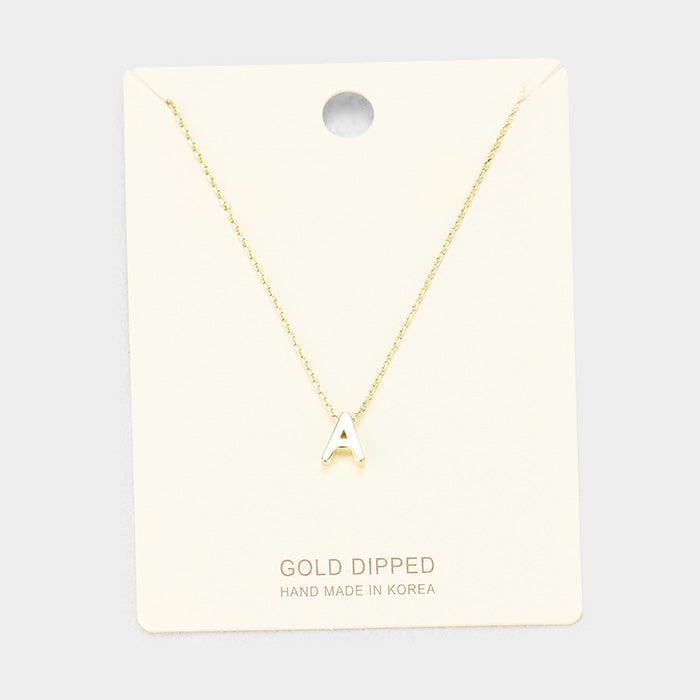 Gold Gold Dipped Metal Pendant Necklace