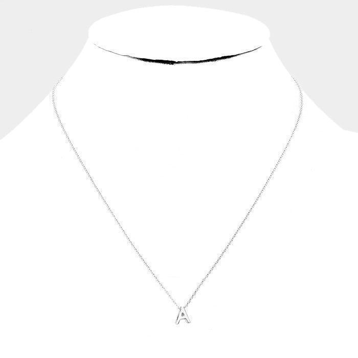 White Gold Dipped Metal Pendant Necklace - Jewelry Store by Erik Rayo
