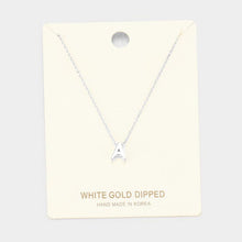 Load image into Gallery viewer, White Gold Dipped Metal Pendant Necklace
