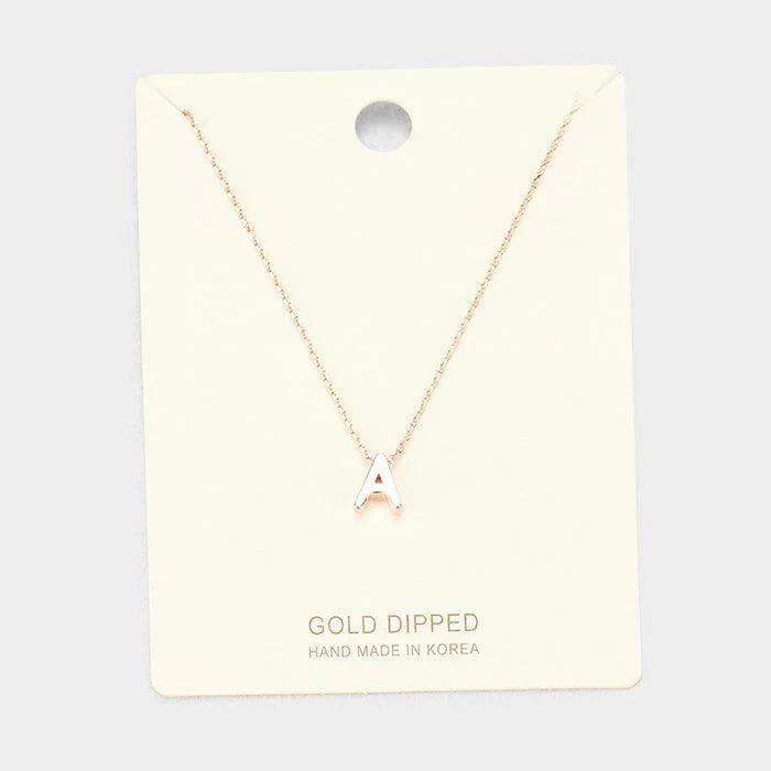Rose Gold Gold Dipped Metal Pendant Necklace - Jewelry Store by Erik Rayo