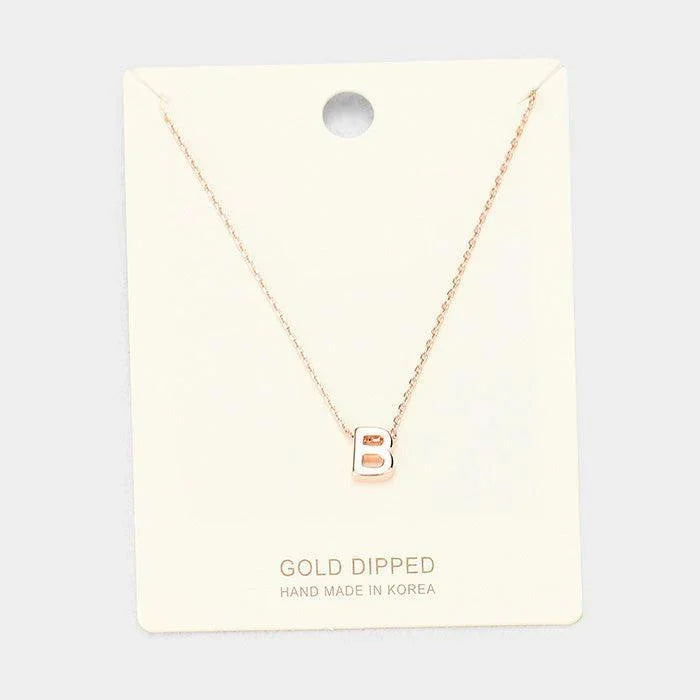 Rose Gold Gold Dipped Metal Pendant Necklace - Jewelry Store by Erik Rayo