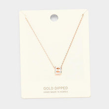 Load image into Gallery viewer, Rose Gold Gold Dipped Metal Pendant Necklace
