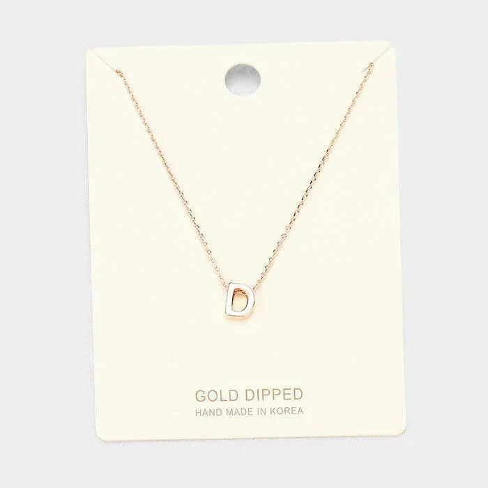 Rose Gold Gold Dipped Metal Pendant Necklace - Jewelry Store by Erik Rayo