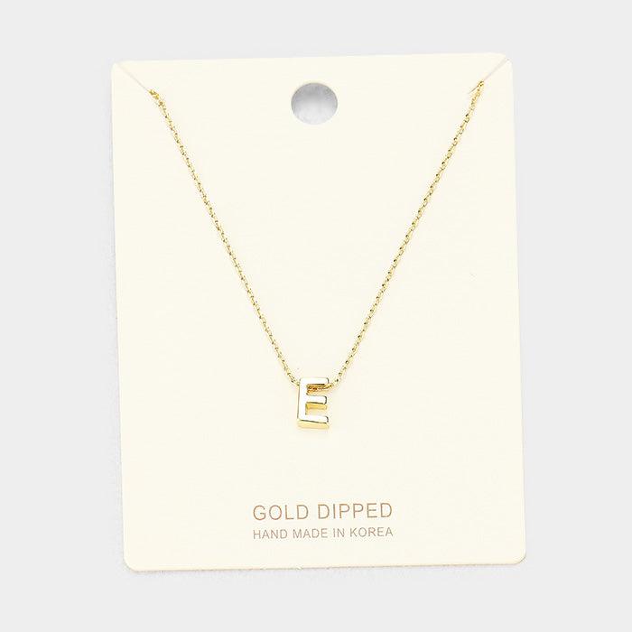 Gold Gold Dipped Metal Pendant Necklace