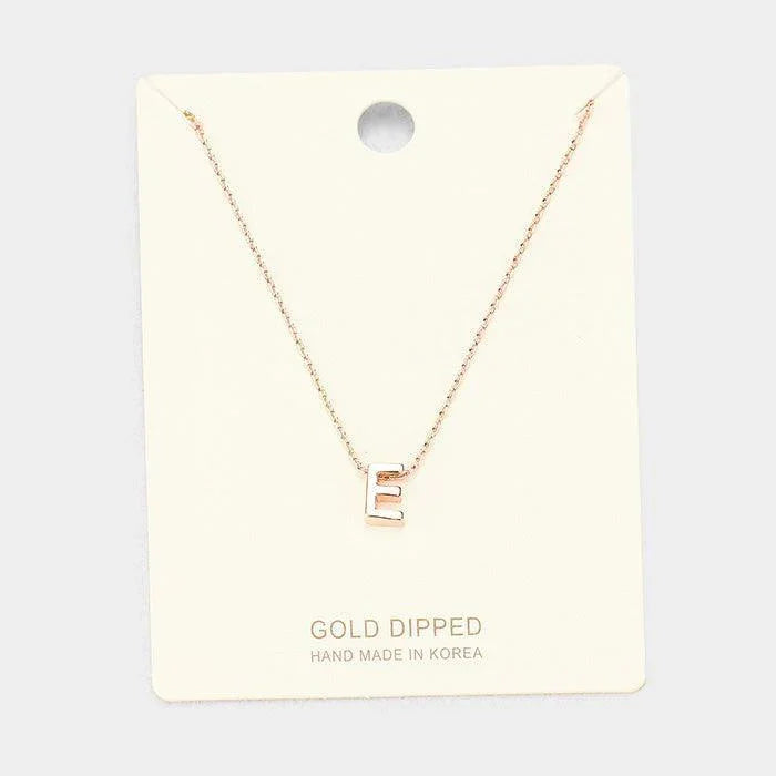 Rose Gold Gold Dipped Metal Pendant Necklace - Jewelry Store by Erik Rayo