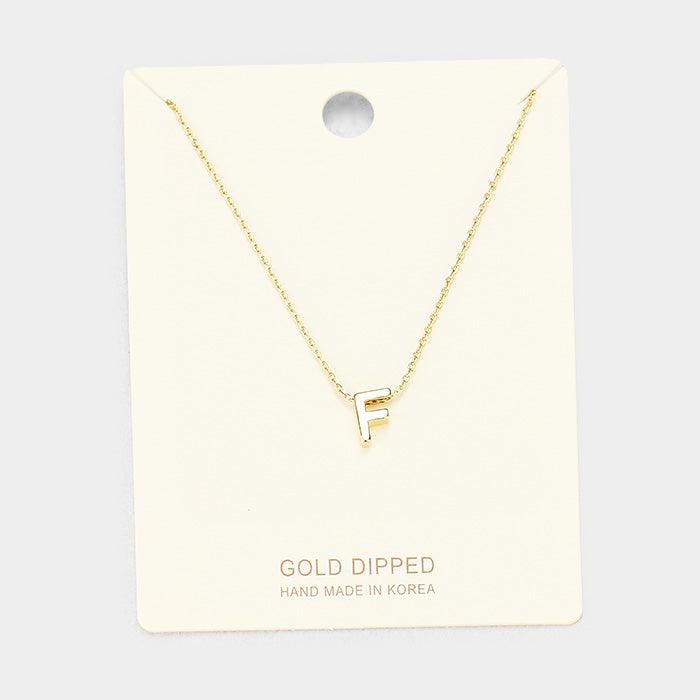 Gold Gold Dipped Metal Pendant Necklace