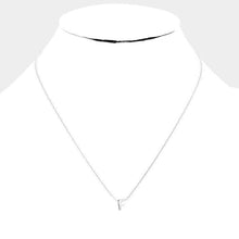 Load image into Gallery viewer, White Gold Dipped Metal Pendant Necklace
