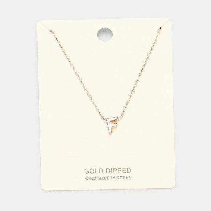 Rose Gold Gold Dipped Metal Pendant Necklace - Jewelry Store by Erik Rayo