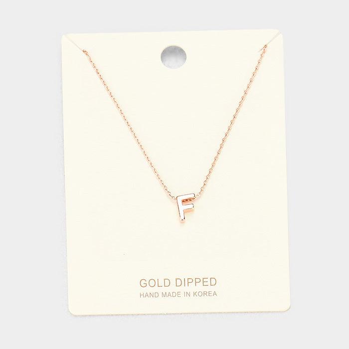 Rose Gold Gold Dipped Metal Pendant Necklace