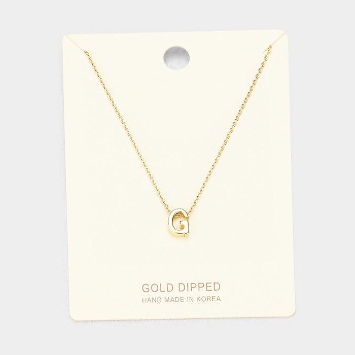 Gold Gold Dipped Metal Pendant Necklace