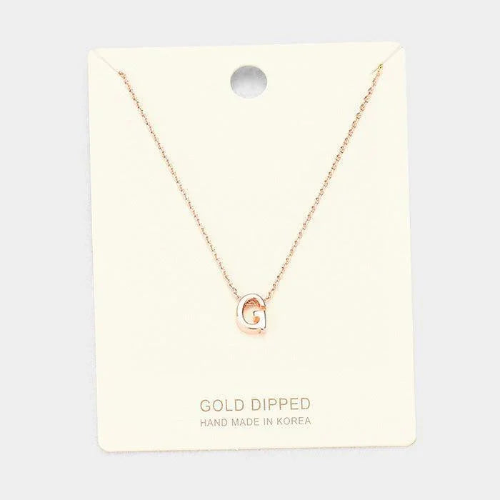 Rose Gold Gold Dipped Metal Pendant Necklace - Jewelry Store by Erik Rayo