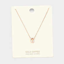 Load image into Gallery viewer, Rose Gold Gold Dipped Metal Pendant Necklace
