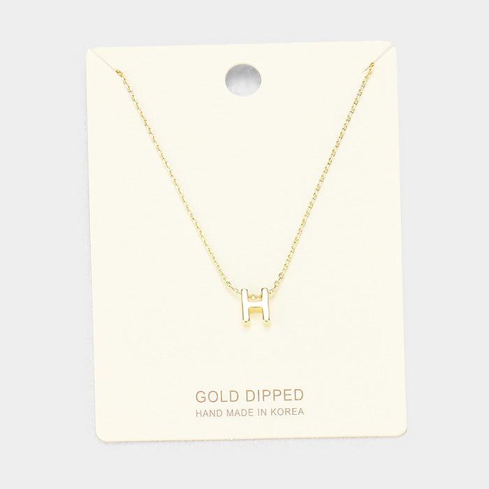 Gold Gold Dipped Metal Pendant Necklace