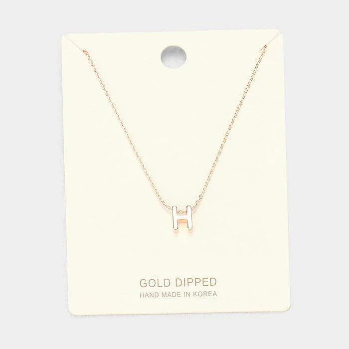 Rose Gold Gold Dipped Metal Pendant Necklace - Jewelry Store by Erik Rayo