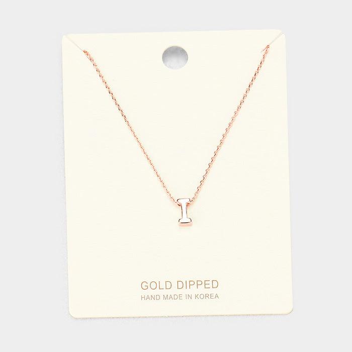 Rose Gold Gold Dipped Metal Pendant Necklace