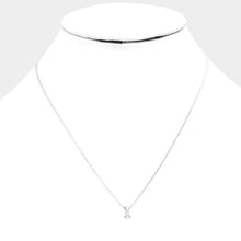 Load image into Gallery viewer, White Gold Dipped Metal Pendant Necklace
