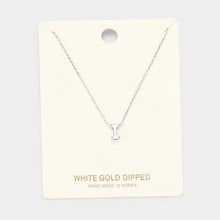 Load image into Gallery viewer, White Gold Dipped Metal Pendant Necklace
