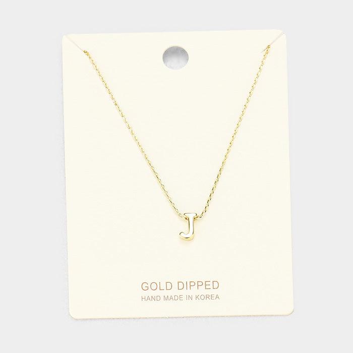 Gold Gold Dipped Metal Pendant Necklace