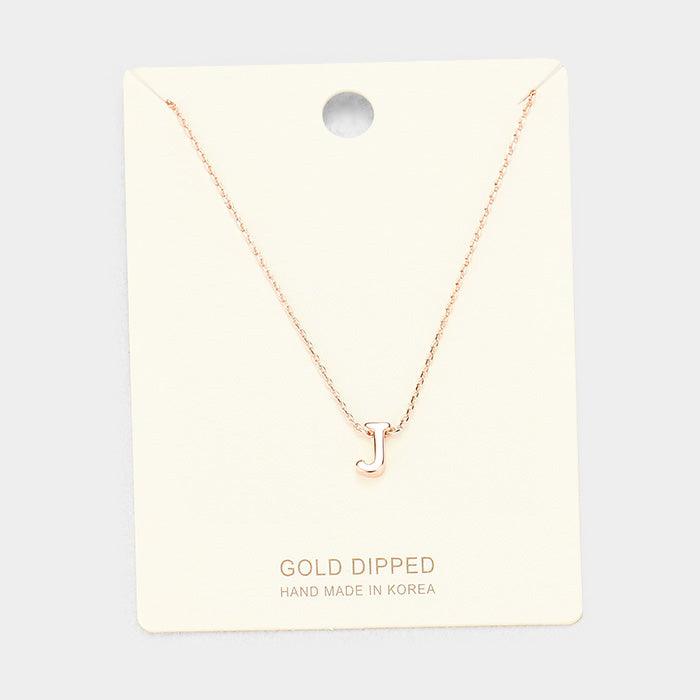 Rose Gold Gold Dipped Metal Pendant Necklace