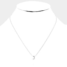 Load image into Gallery viewer, White Gold Dipped Metal Pendant Necklace
