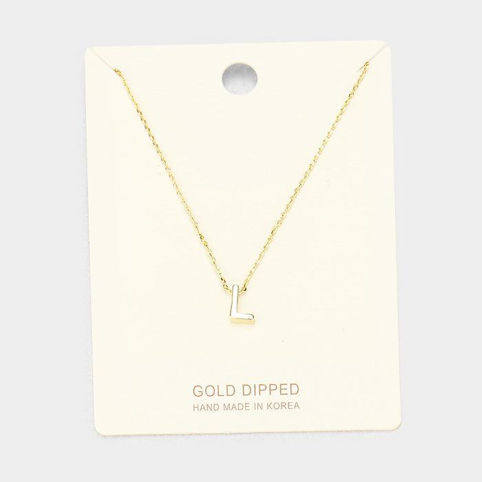 Gold Gold Dipped Metal Pendant Necklace