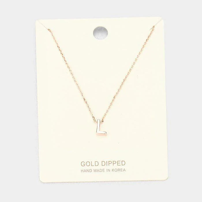 Rose Gold Gold Dipped Metal Pendant Necklace - Jewelry Store by Erik Rayo