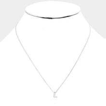 Load image into Gallery viewer, White Gold Dipped Metal Pendant Necklace
