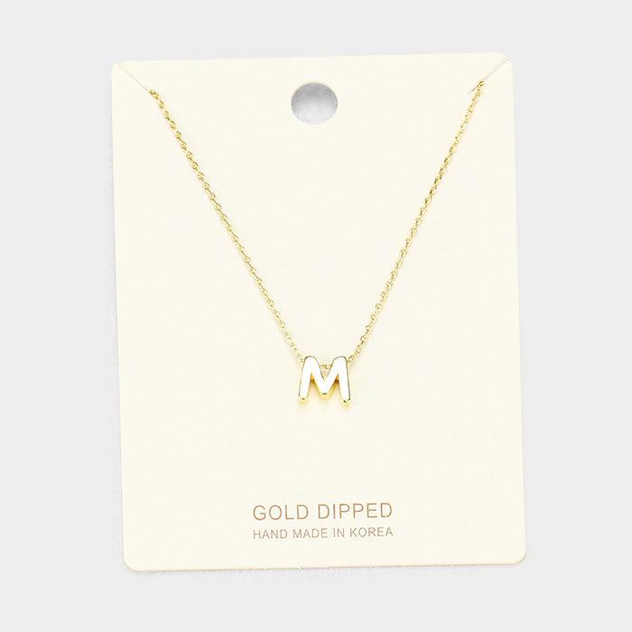 Gold Gold Dipped Metal Pendant Necklace