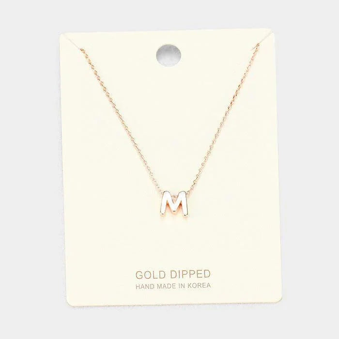 Rose Gold Gold Dipped Metal Pendant Necklace - Jewelry Store by Erik Rayo