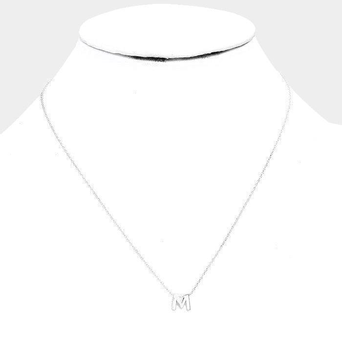 White Gold Dipped Metal Pendant Necklace - Jewelry Store by Erik Rayo