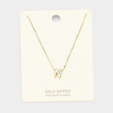 Load image into Gallery viewer, Gold Gold Dipped Metal Pendant Necklace
