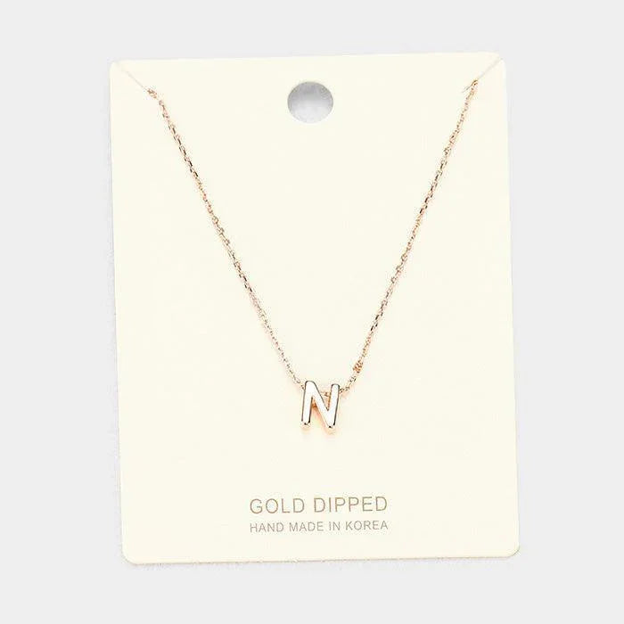 Rose Gold Gold Dipped Metal Pendant Necklace - Jewelry Store by Erik Rayo