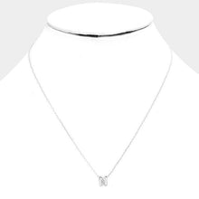 Load image into Gallery viewer, White Gold Dipped Metal Pendant Necklace
