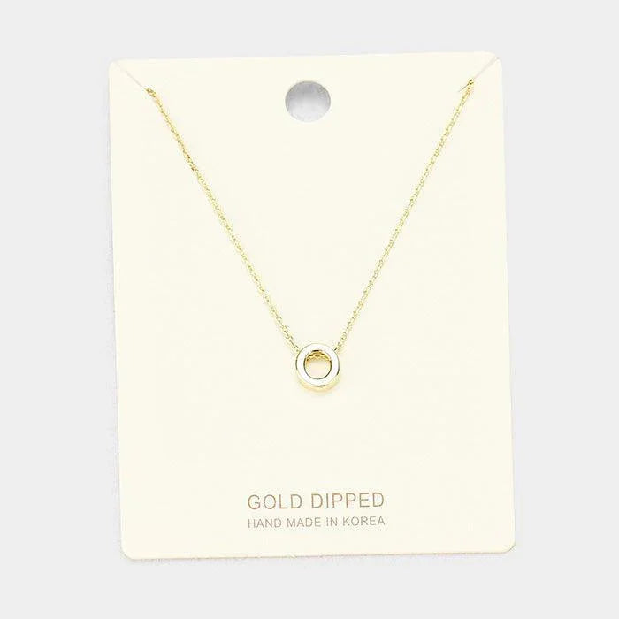 Gold Gold Dipped Metal Pendant Necklace - Jewelry Store by Erik Rayo
